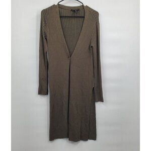 BCBG MaxAzria Ribbed Cardigan Sweaters Size Small Long Sleeve V Neck Long